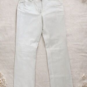Vintage Rem Garson Leather Pants - Off White. Fully lined.